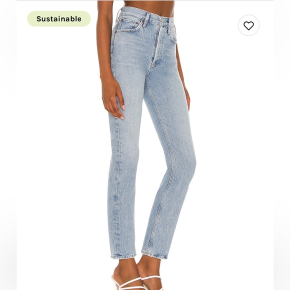 Agolde Riley High Rise Straight Crop - Picture 3 of 7